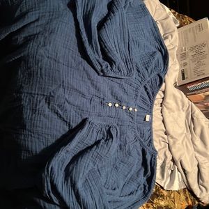 Blue 3/4 length sleeves